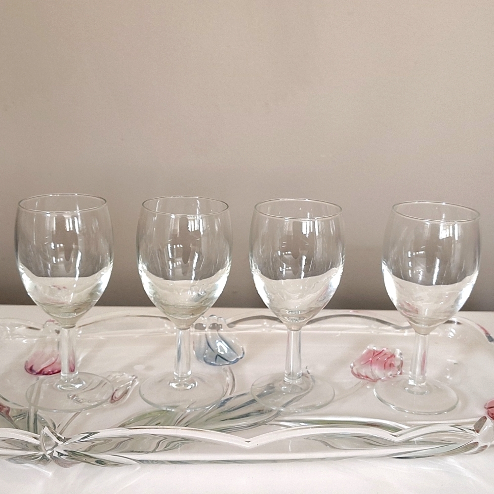 🇫🇷Set of 4 Crystal Glasses / Goblets